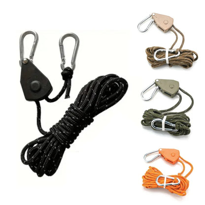 🪢Corde de camping portable et réglable🌳 PACK 4 PIECES gab