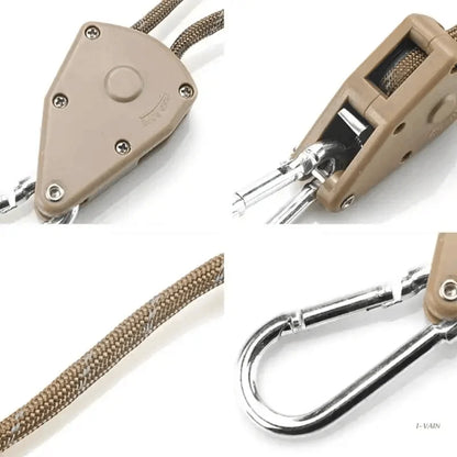 🪢Corde de camping portable et réglable🌳 PACK 4 PIECES gab