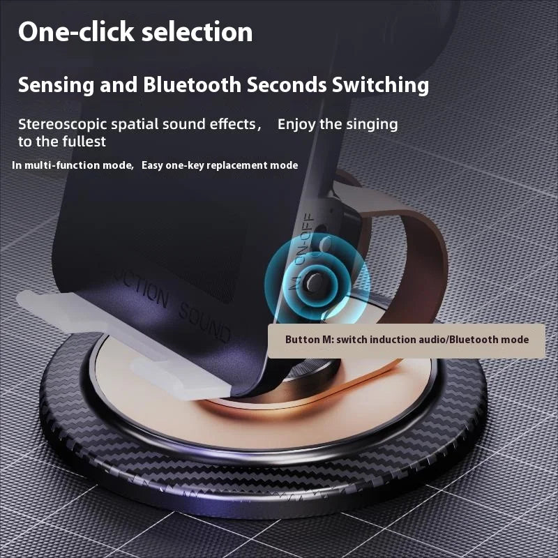 Support de téléphone avec haut-parleur et chargeur sans fil 5 en 1 civ