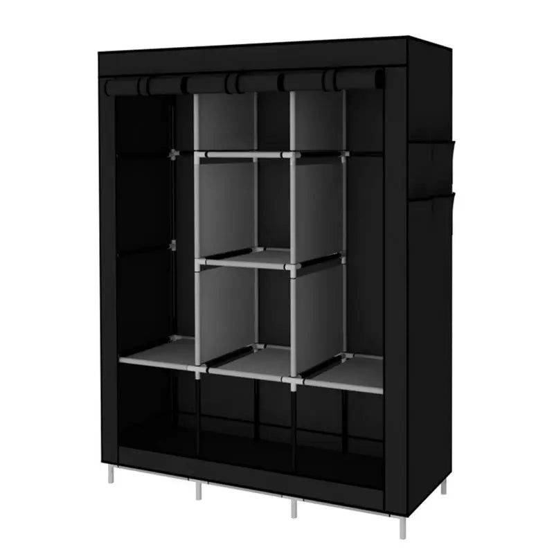 Armoire en Tissu Multifonction avec Étagères